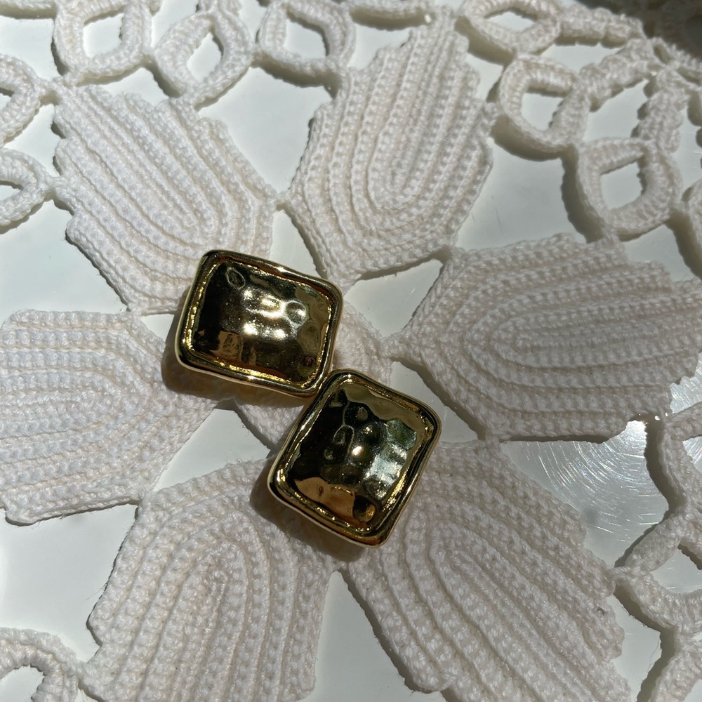 Vintage Gold-Tone Stud Earrings